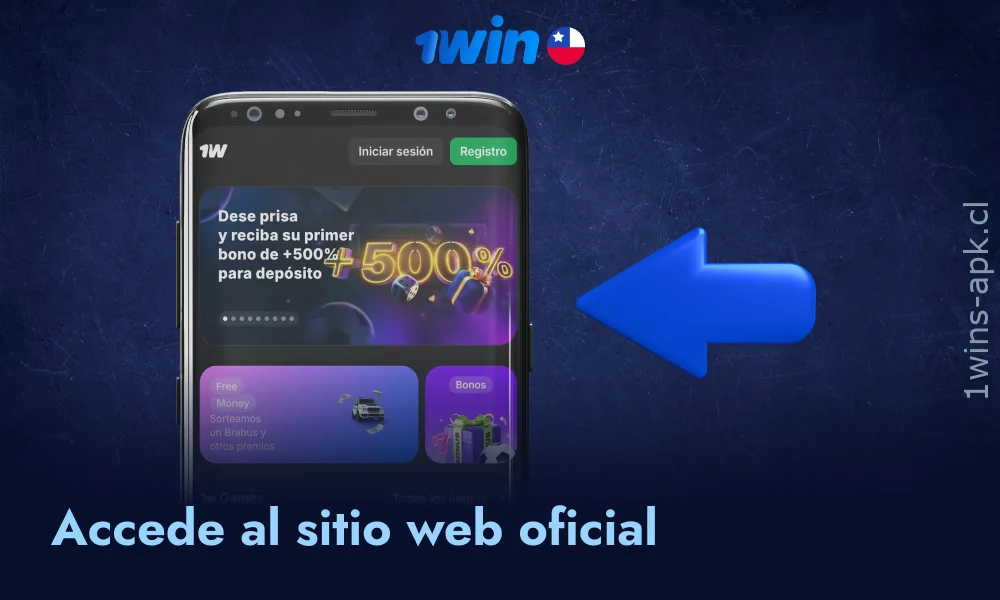 Ingresa al sitio oficial utilizando el navegador de tu dispositivo móvil